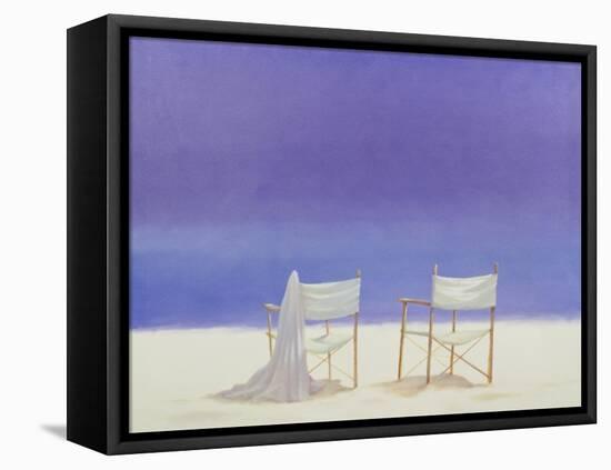 Chairs on the Beach, 1995-Lincoln Seligman-Framed Stretched Canvas