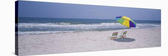 Chairs on the Beach, Gulf of Mexico, Alabama, USA-null-Stretched Canvas