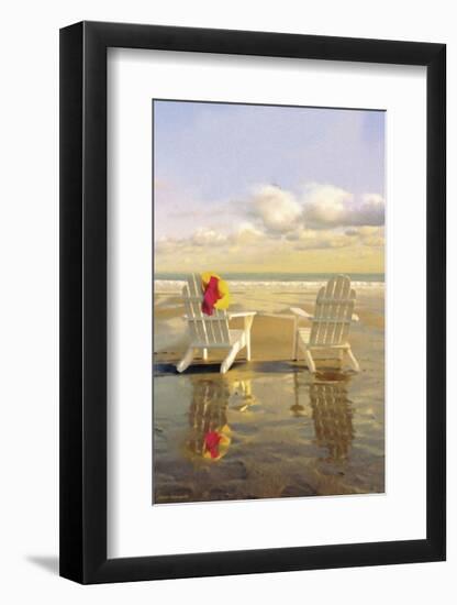 Chairs on the Beach-Carlos Casamayor-Framed Giclee Print