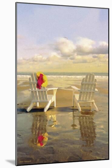 Chairs on the Beach-Carlos Casamayor-Mounted Giclee Print
