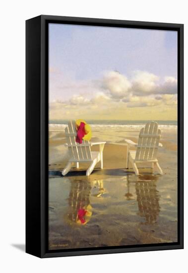 Chairs on the Beach-Carlos Casamayor-Framed Stretched Canvas