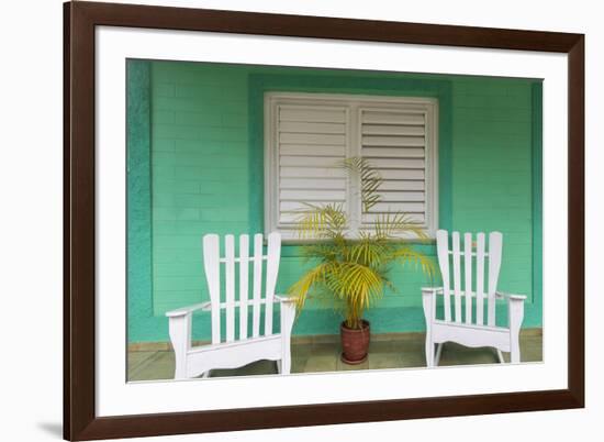 Chairs on the Porch of a House, Vinales, Pinar Del Rio Province, Cuba-Jon Arnold-Framed Photographic Print