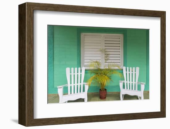 Chairs on the Porch of a House, Vinales, Pinar Del Rio Province, Cuba-Jon Arnold-Framed Photographic Print