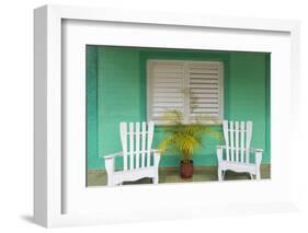 Chairs on the Porch of a House, Vinales, Pinar Del Rio Province, Cuba-Jon Arnold-Framed Photographic Print