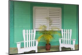 Chairs on the Porch of a House, Vinales, Pinar Del Rio Province, Cuba-Jon Arnold-Mounted Photographic Print
