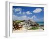 Chairs Overlooking the Caribbean Sea, Tulum, Quintana Roo, Mexico-Julie Eggers-Framed Photographic Print