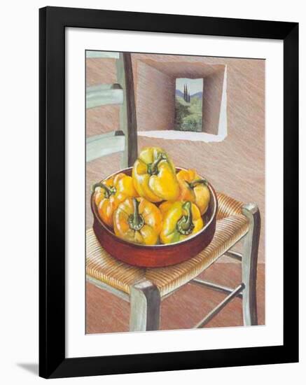 Chaise Aux Poivrons Jaunes-Frederic Givelet-Framed Art Print