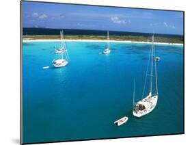 Chaito, Sailing Boat of the Floating Village in the Foreground, Crasqui, Los Roques, Venezuela-Sergio Pitamitz-Mounted Photographic Print