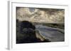 Chalands sur la Seine-Pierre-Auguste Renoir-Framed Giclee Print