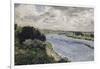 Chalands sur la Seine-Pierre-Auguste Renoir-Framed Giclee Print