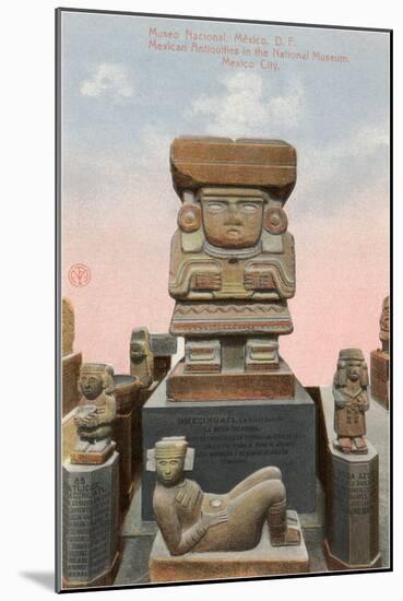 Chalchiutlicue Statue, National Museum, Mexico City-null-Mounted Art Print