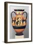 Chalcidian Black Figure Amphora, Sphinx Flanked by Two Lions, by the Polyphemus Painter, 540-30 BC-Greek-Framed Giclee Print