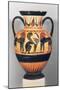 Chalcidian Black Figure Amphora, Sphinx Flanked by Two Lions, by the Polyphemus Painter, 540-30 BC-Greek-Mounted Giclee Print