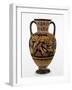 Chalcidian black-figure neck amphora with Odysseus killing a Thracian, c.540 BC-Greek-Framed Giclee Print