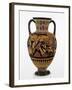 Chalcidian black-figure neck amphora with Odysseus killing a Thracian, c.540 BC-Greek-Framed Giclee Print