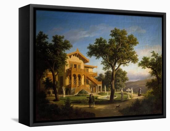 Chalet in Villa Revoltella, 1858, Painting by Eugene Pizzolato-null-Framed Stretched Canvas