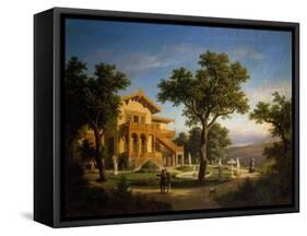 Chalet in Villa Revoltella, 1858, Painting by Eugene Pizzolato-null-Framed Stretched Canvas