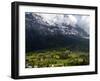 Chalets and Mountains, Grindelwald, Bern, Switzerland, Europe-Richardson Peter-Framed Photographic Print