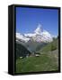 Chalets and Restaurants Below the Matterhorn in Switzerland, Europe-Rainford Roy-Framed Stretched Canvas