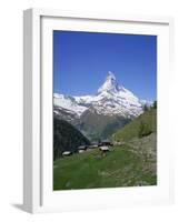 Chalets and Restaurants Below the Matterhorn in Switzerland, Europe-Rainford Roy-Framed Photographic Print