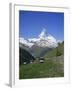 Chalets and Restaurants Below the Matterhorn in Switzerland, Europe-Rainford Roy-Framed Photographic Print