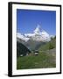 Chalets and Restaurants Below the Matterhorn in Switzerland, Europe-Rainford Roy-Framed Photographic Print