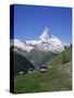 Chalets and Restaurants Below the Matterhorn in Switzerland, Europe-Rainford Roy-Stretched Canvas