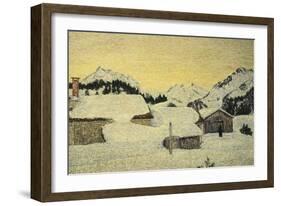 Chalets in Snow-Giovanni Segantini-Framed Giclee Print