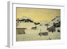 Chalets in Snow-Giovanni Segantini-Framed Giclee Print