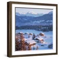 Chalets in the Swiss Alps-Paul Almasy-Framed Photographic Print