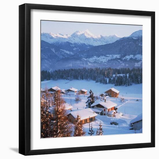 Chalets in the Swiss Alps-Paul Almasy-Framed Photographic Print