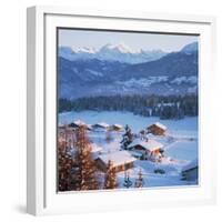 Chalets in the Swiss Alps-Paul Almasy-Framed Photographic Print