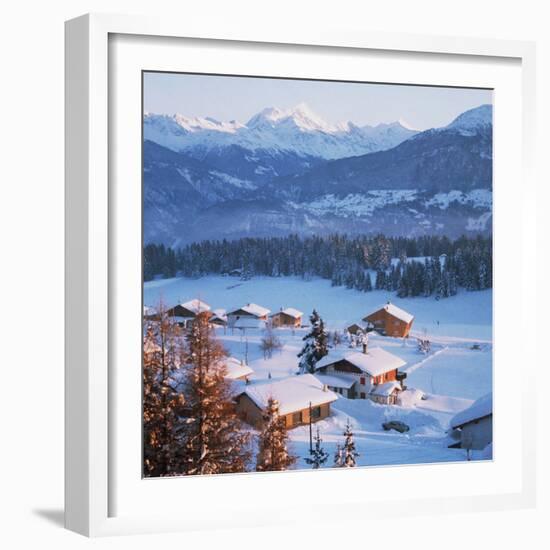 Chalets in the Swiss Alps-Paul Almasy-Framed Photographic Print