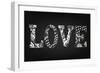 Chalk Art Decorative Letters - LOVE-Ms.Moloko-Framed Art Print