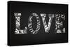 Chalk Art Decorative Letters - LOVE-Ms.Moloko-Stretched Canvas