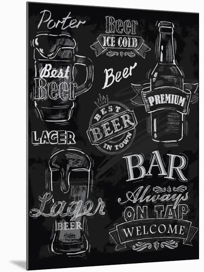 Chalk Beer-bioraven-Mounted Art Print