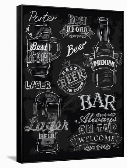 Chalk Beer-bioraven-Framed Stretched Canvas