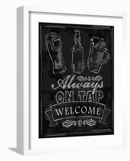 Chalk Beer-bioraven-Framed Art Print