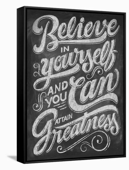 Chalk Belief-Dorothea Taylor-Framed Stretched Canvas