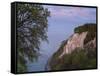 Chalk cliff in the evening, Jasmund National Park, Rügen, Mecklenburg-Western Pomerania, Germany-Michael Jaeschke-Framed Stretched Canvas