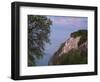 Chalk cliff in the evening, Jasmund National Park, Rügen, Mecklenburg-Western Pomerania, Germany-Michael Jaeschke-Framed Photographic Print