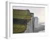 Chalk Cliffs from Clifftop Path, Ault, Picardy, France-David Hughes-Framed Photographic Print