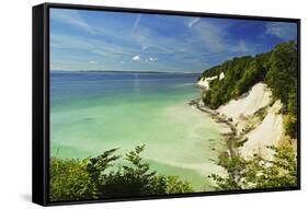 Chalk Cliffs, Jasmund National Park, Ruegen Island, Mecklenburg-Vorpommern, Germany, Europe-Jochen Schlenker-Framed Stretched Canvas