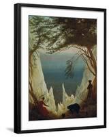 Chalk Cliffs on Ruegen, 1818/1819-Caspar David Friedrich-Framed Giclee Print