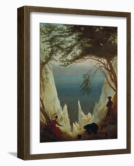 Chalk Cliffs on Ruegen, 1818/1819-Caspar David Friedrich-Framed Giclee Print