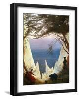 Chalk Cliffs on Rügen-Caspar David Friedrich-Framed Giclee Print