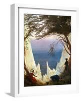 Chalk Cliffs on Rügen-Caspar David Friedrich-Framed Giclee Print