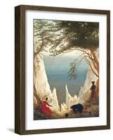 Chalk Cliffs on Rugen, C.1818-Caspar David Friedrich-Framed Giclee Print