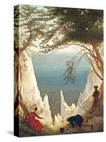 Chalk Cliffs on Rugen, C.1818-Caspar David Friedrich-Stretched Canvas
