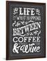 Chalk Coffee Wine-Melody Hogan-Framed Art Print